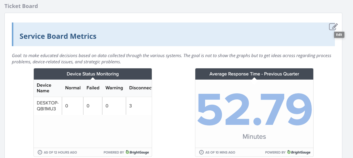 The goal is to be able to get a client's Public Gauge from Brightgauge and embed this into a client report. The end result is embedded gauges showing online BrightGauge data in your reports.
